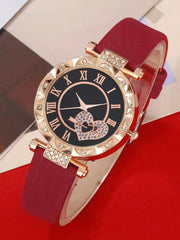 1 Women'S Quartz Watch Luxury Rhinestone Watch + Jewelry Set