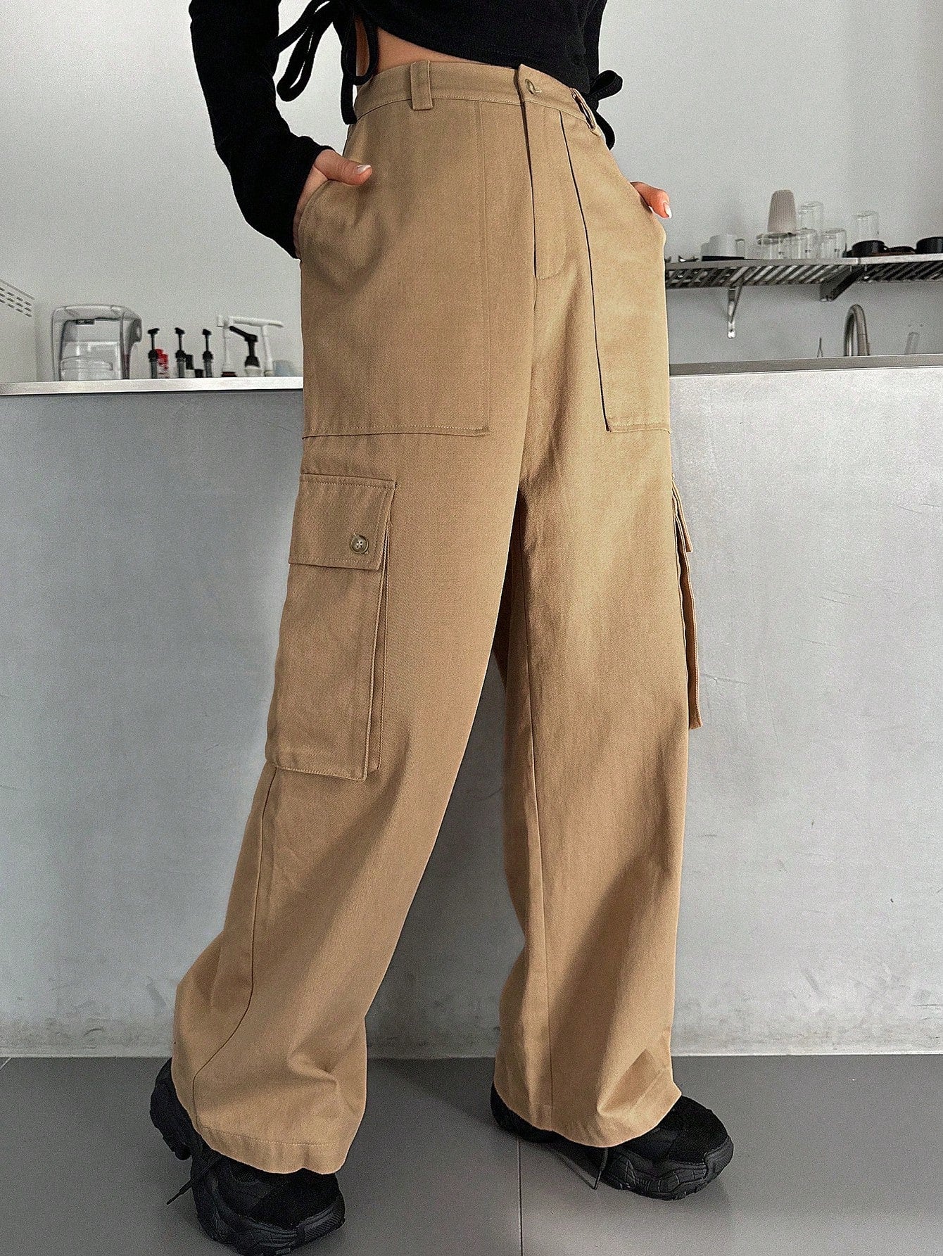 DAZY Women'S Utility Pocket Cargo Pants