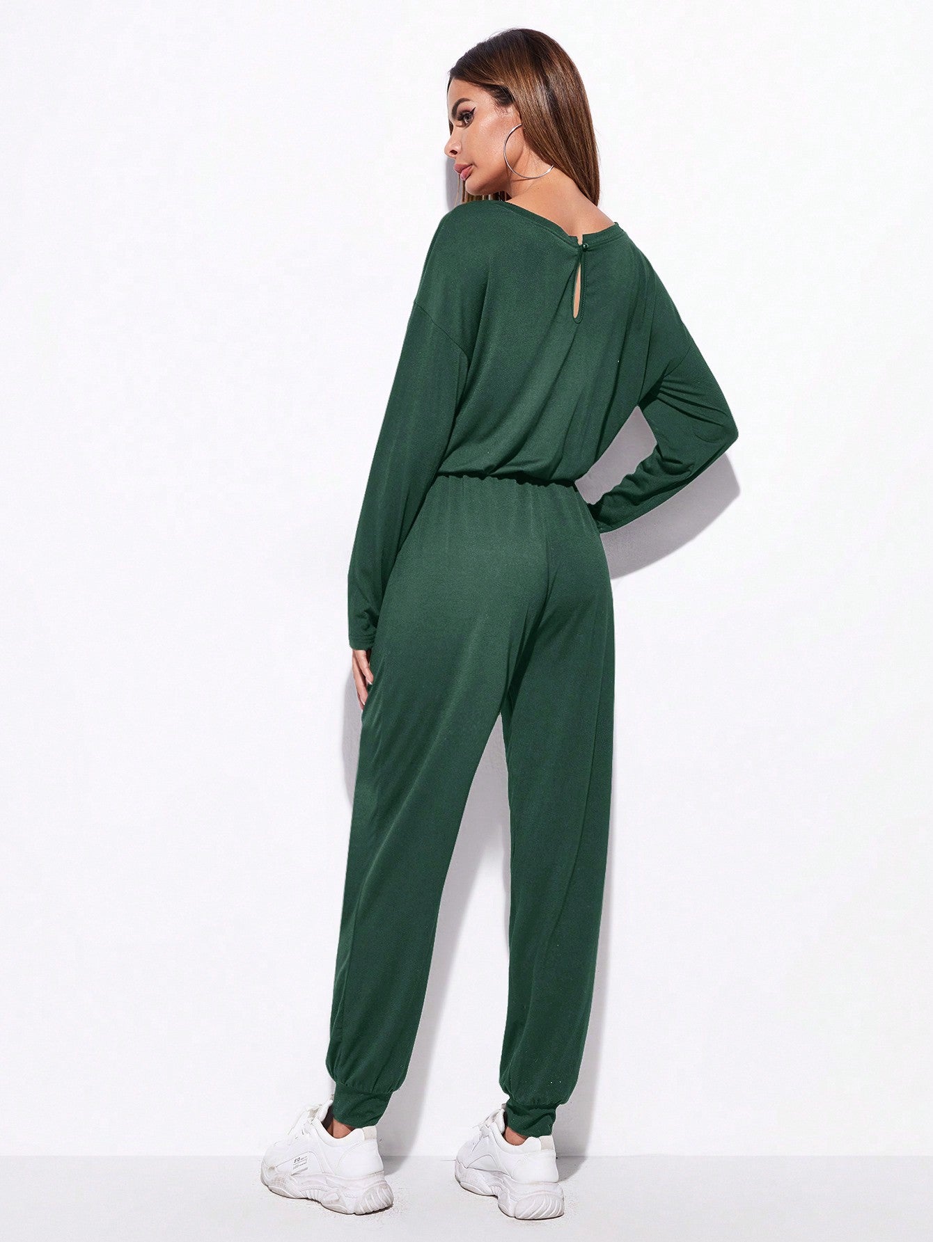 Essnce Drop Shoulder Knot Front Jumpsuit