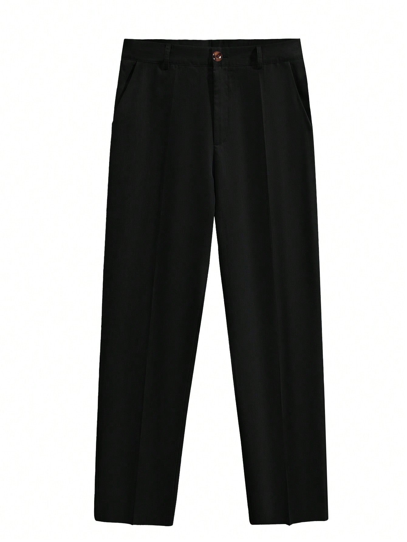 Manfinity Men'S Solid Color Slanted Pocket Suit Pants Without Belt