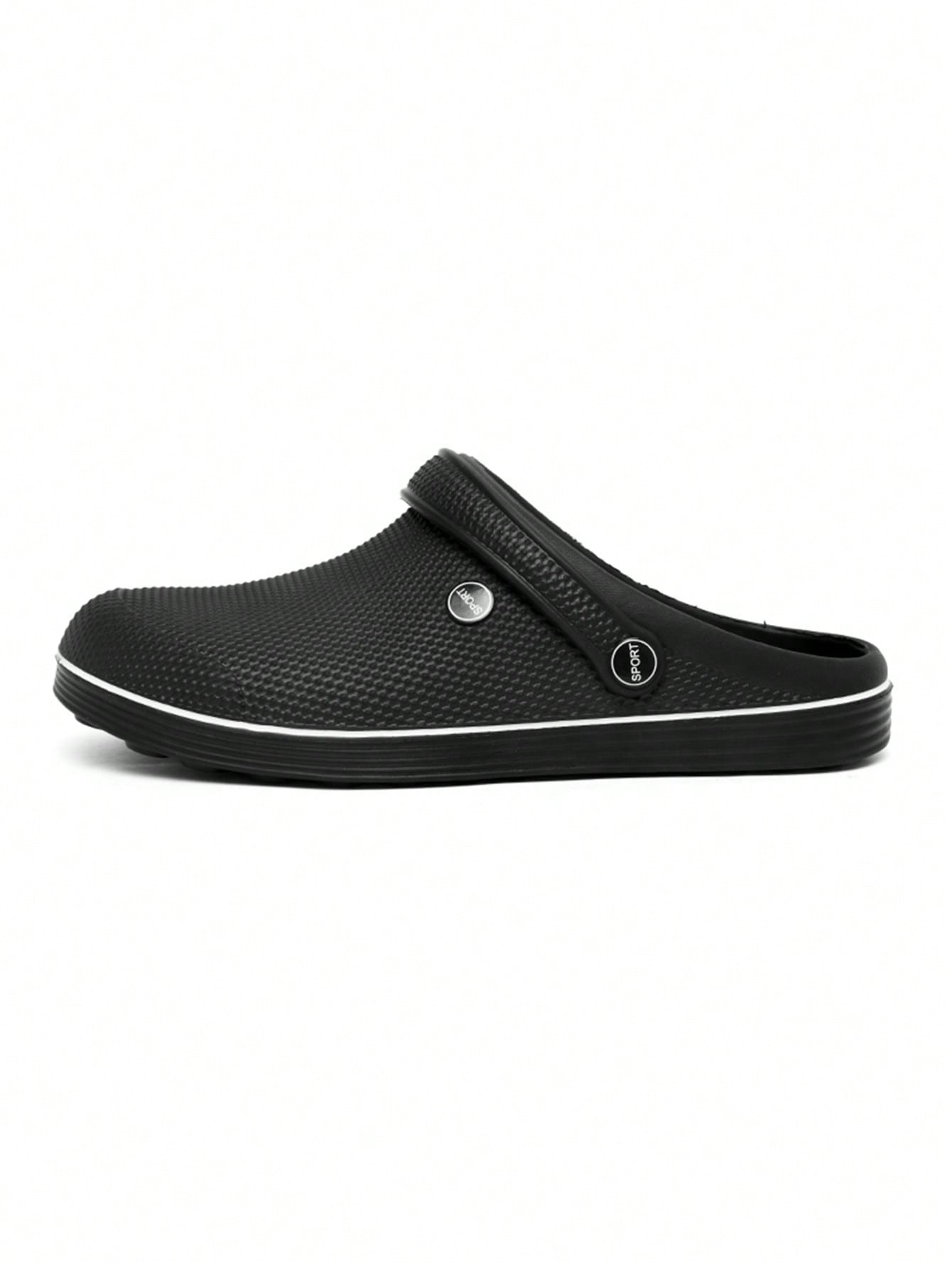 Men'S Simple Casual Flat Clogs With Closed Toe