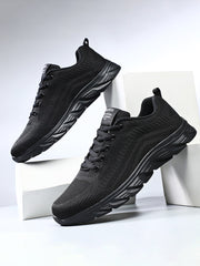 Men's Large Size Sports Shoes For Four Seasons, Retro Breathable Mesh Running Shoes, Casual Walking Shoes, Simple Trendy Sneakers