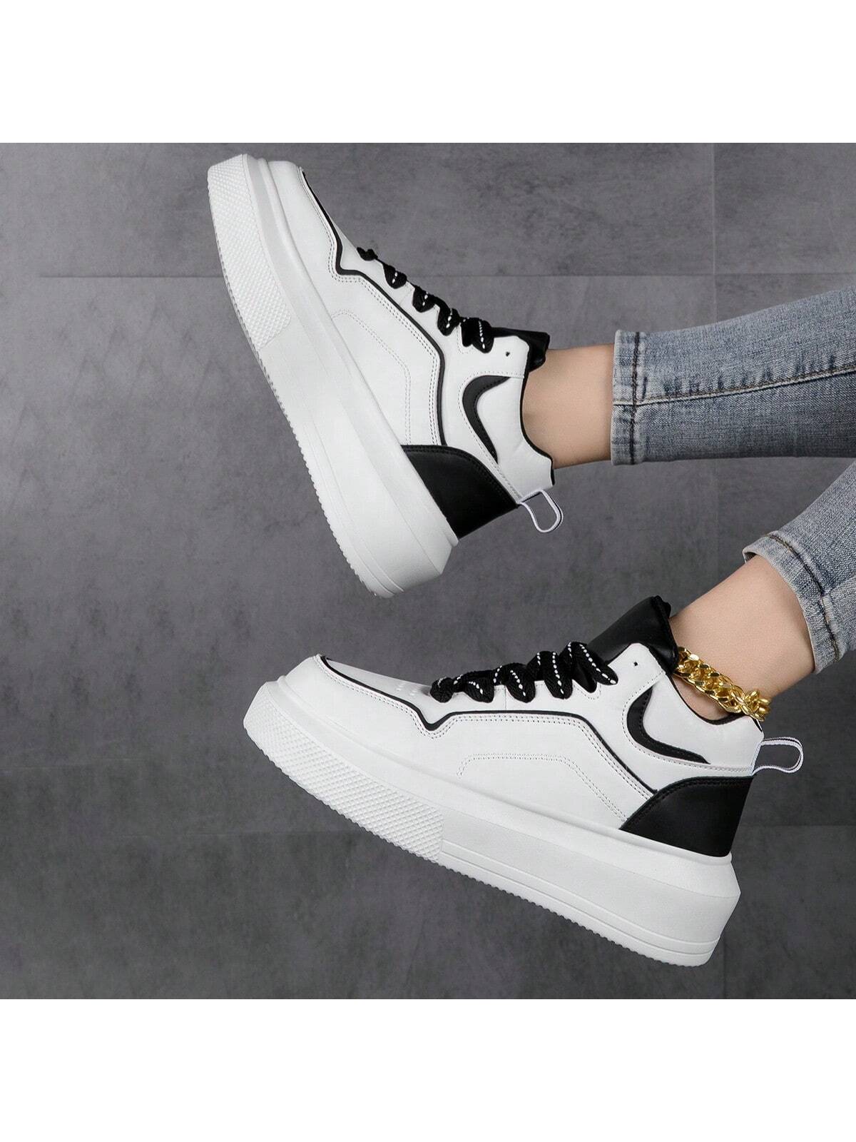 New Arrival Women's Chunky Sneakers, High Top, All-Match, Spring And Autumn, Casual Sports Shoes