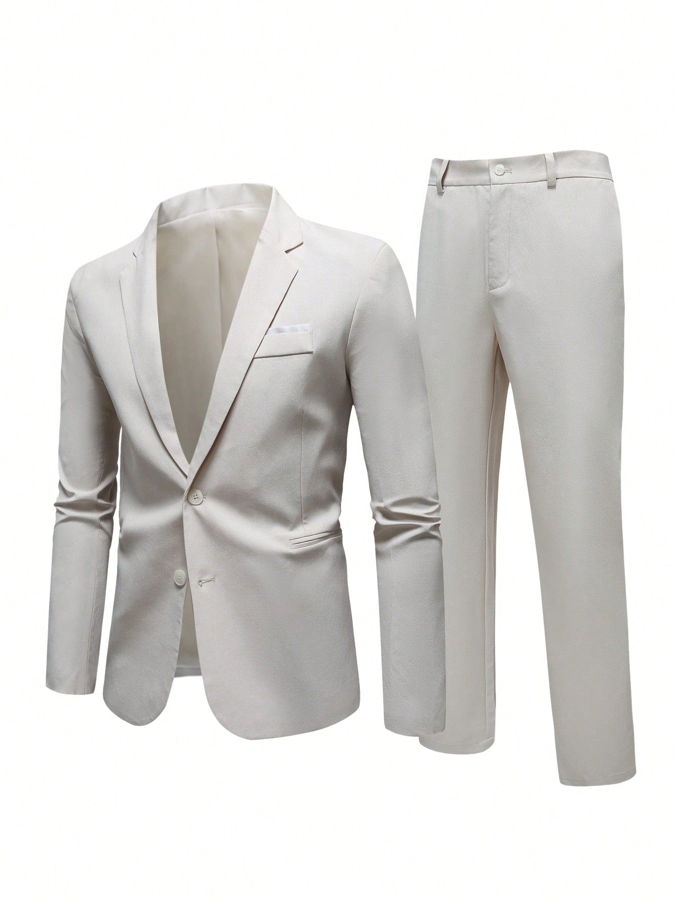 Manfinity Mode Men's Lapel Blazer And Pants Set With Houndstooth Design