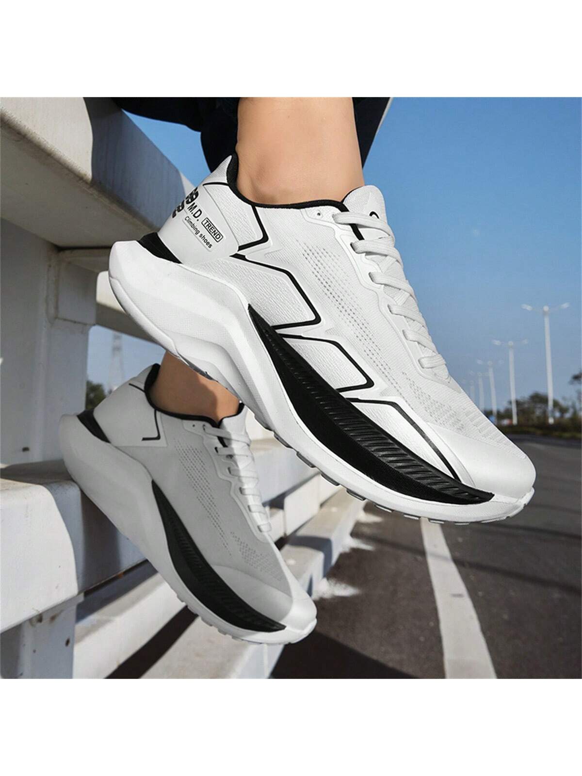 Men'S Sports Soft Soled Running Men'S Shoes, Casual Thick Soled Lace Up Mesh Comfortable Men'S Shoes