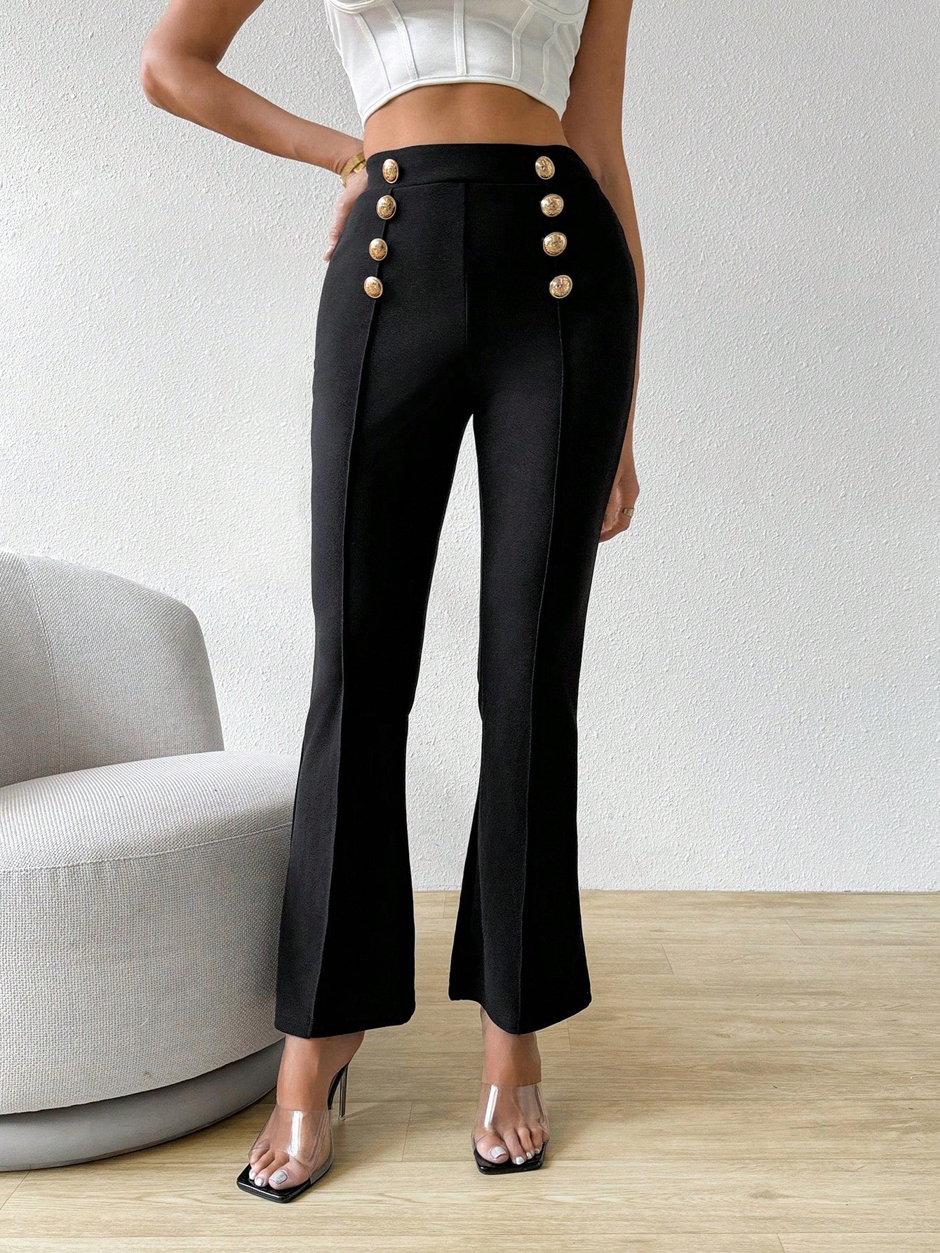 Privé Women'S Double Breasted Flared Pants