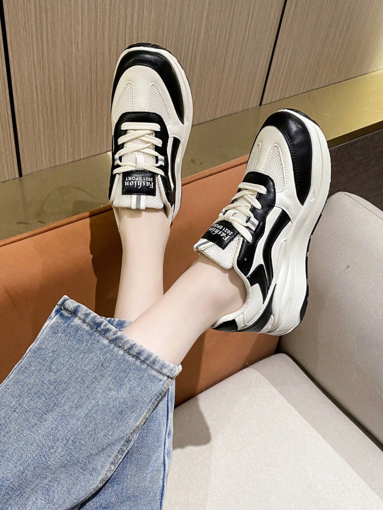 Women's Athletic Shoes, 2024 Spring Summer New Arrivals, Shock-Absorbing, Lightweight, Breathable Sneakers, Thick Soles, Versatile For Casual, Running Or School