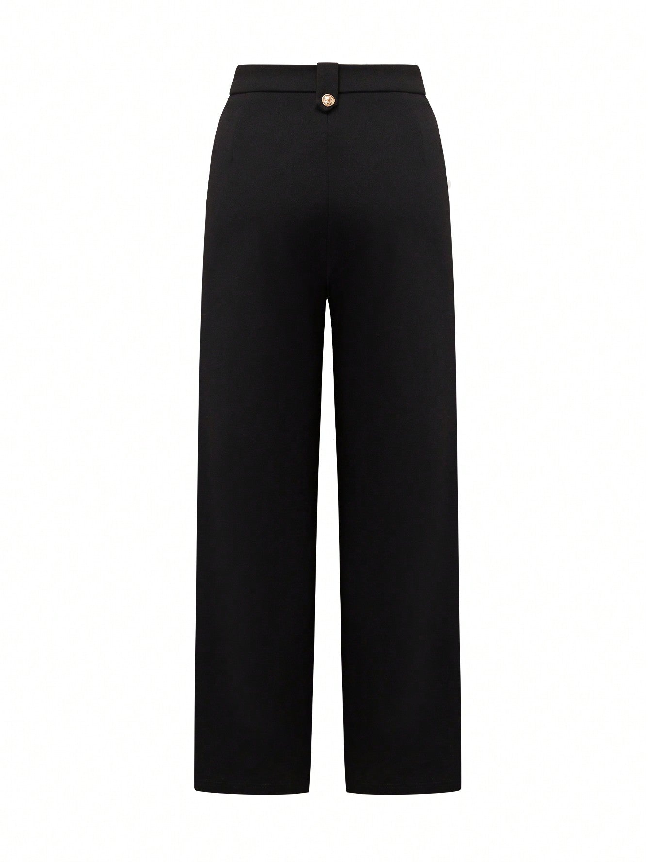 Clasi Women'S Solid Color Button Detail Trousers