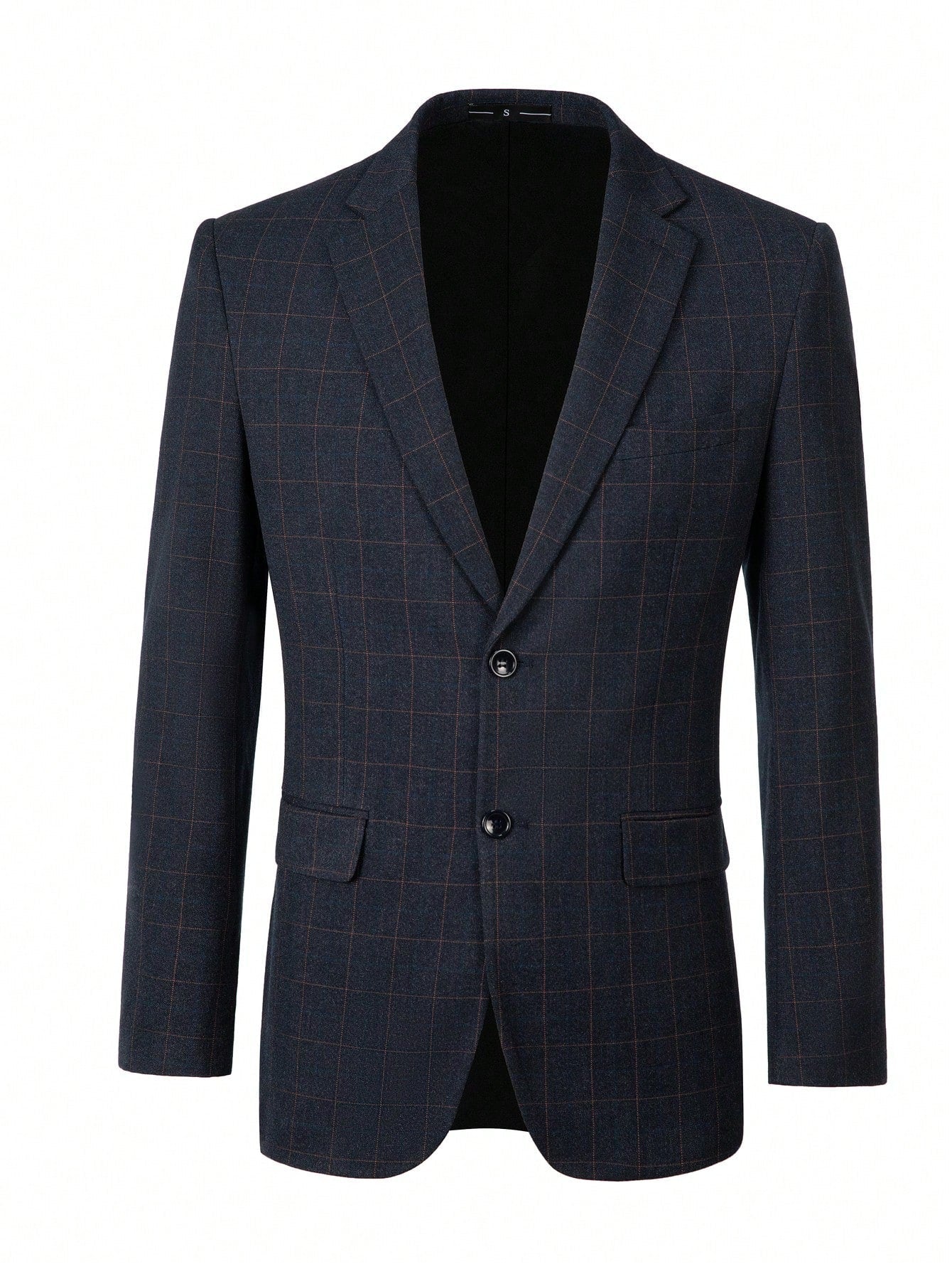 Men's Plaid Suit Three-Piece Set Including Jacket, Vest, And Pants