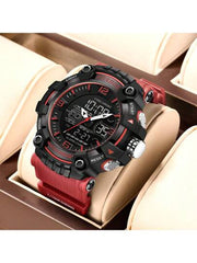 New LIGE  Watches For Men Luxury Sport Chronograph Alarm WristWatch Waterproof Quartz Big Clock Digital Male Watch