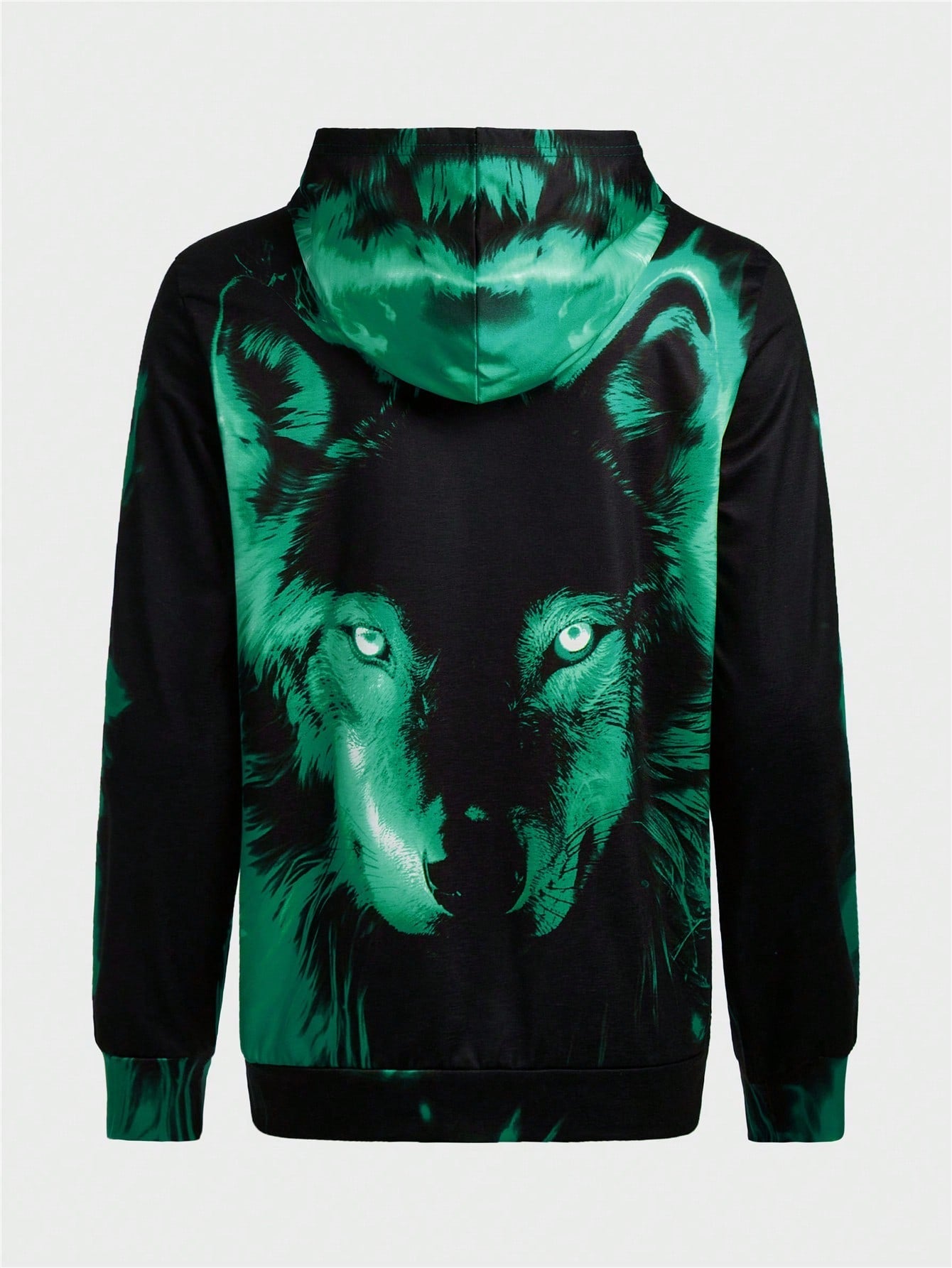 Manfinity Men Wolf Print Hoodie