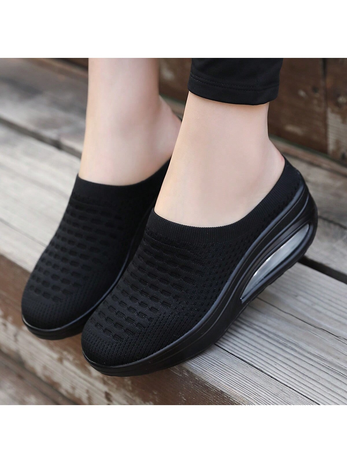 Women's Thick Bottom Sports Sandals Slippers, Casual Wedge Heeled Air Cushion Slides