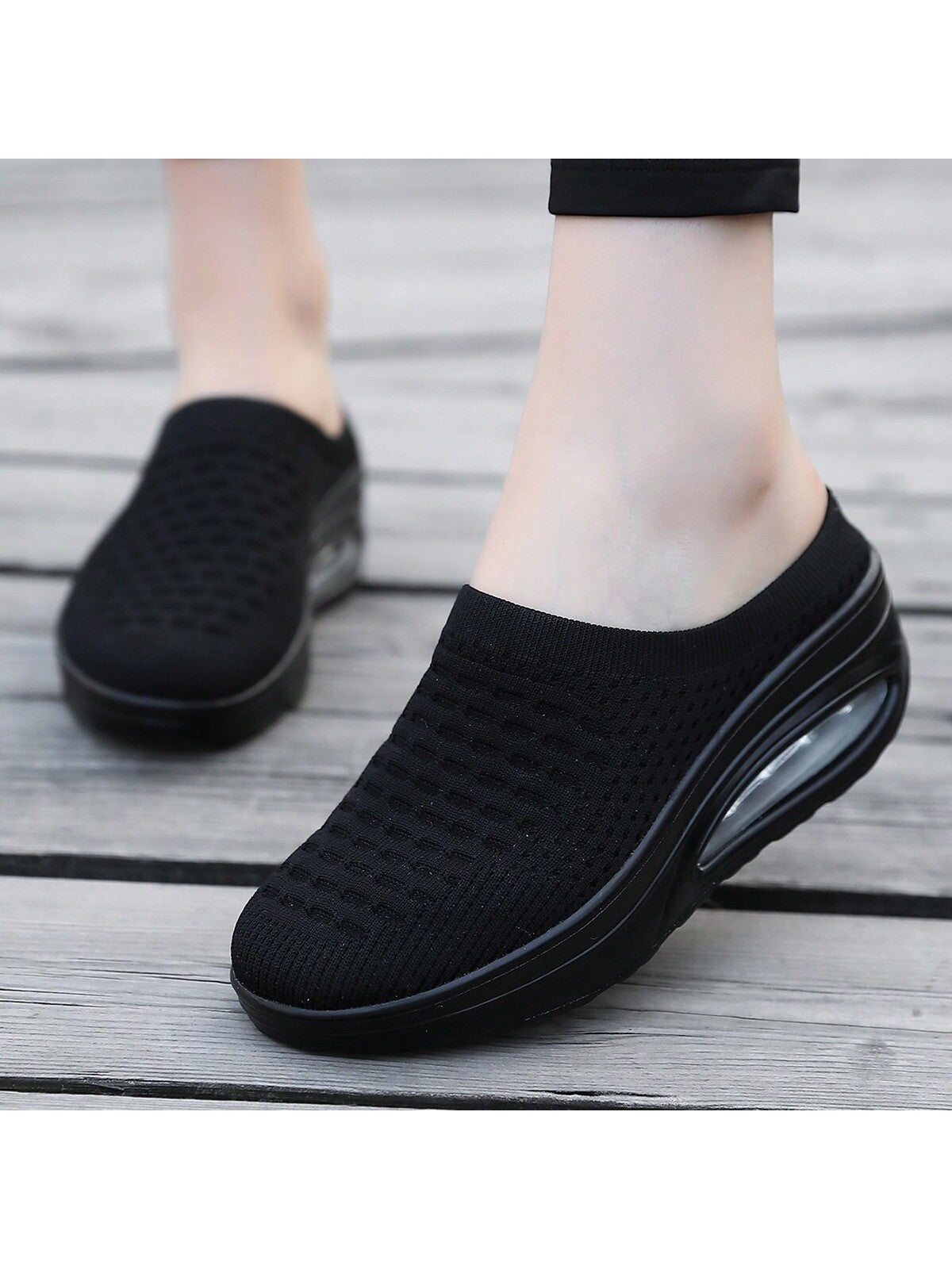 Women's Thick Bottom Sports Sandals Slippers, Casual Wedge Heeled Air Cushion Slides