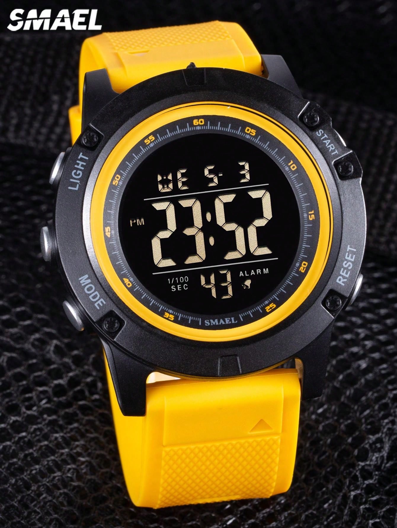 SMAEL Men Alarm Clock Stopwatch Shockproof Water Resistant Electronic Watch