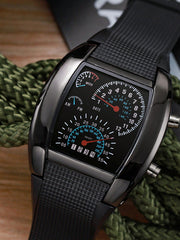 Men Rubber Strap Electronic Watch