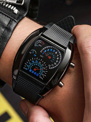 Men Rubber Strap Electronic Watch