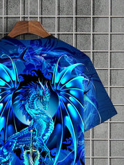 Men Dragon Print Tee