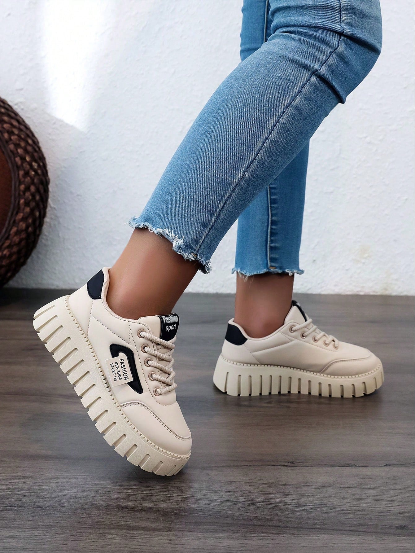 Women's Casual Sports Shoes For Spring/Summer/Autumn 2024 - Thin Straps, Outdoor, Platform, Fashionable And Versatile