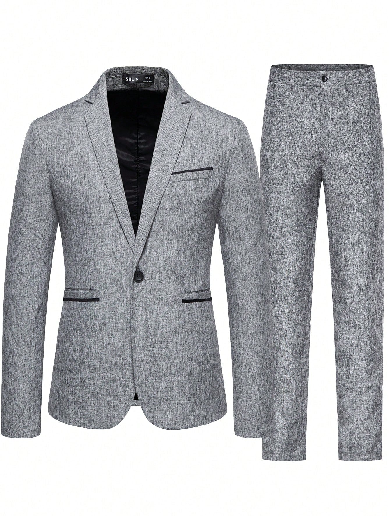 Manfinity Mode Men Single Button Blazer & Pants