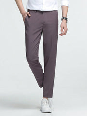 Men's Casual Suit Pant With Pockets, Capri Length