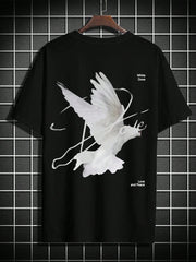 Manfinity Men'S Short Sleeve T-Shirt With Bird Print On The Back